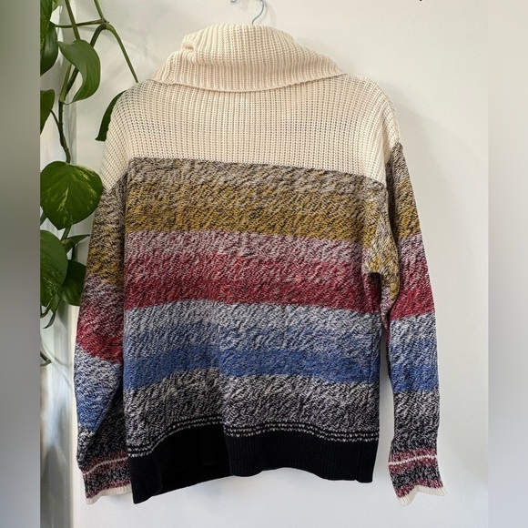 Tribal Multicolor Cowl Neck Sweater - Picture 3 of 6